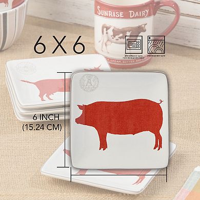 Certified International Vintage Farm 4-pc. Canape Plate Set