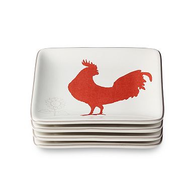 Certified International Vintage Farm 4-pc. Canape Plate Set