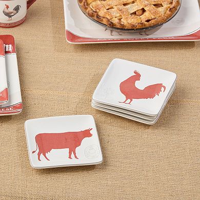 Certified International Vintage Farm 4-pc. Canape Plate Set