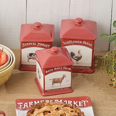 Certified International Vintage Farm Canister Set of 3