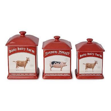Certified International Vintage Farm Canister Set of 3
