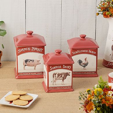 Certified International Vintage Farm Canister Set of 3