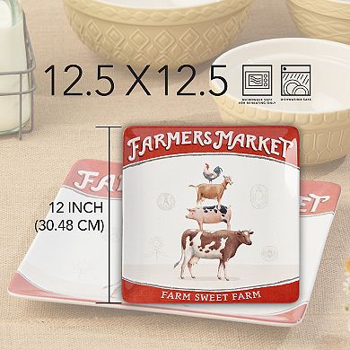 Certified International Vintage Farm Square Platter