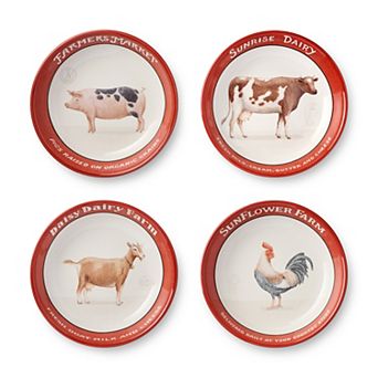 Certified International Vintage Farm 4 pc Soup Bowl Set