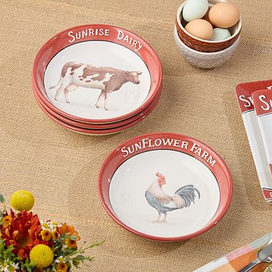Certified International Vintage Farm 4-pc. Soup Bowl Set