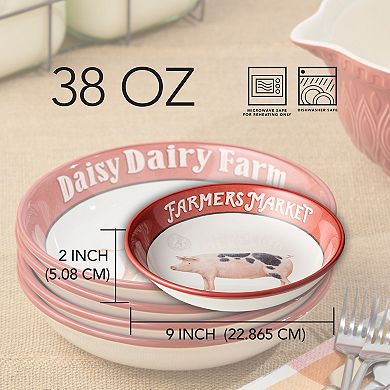 Certified International Vintage Farm 4-pc. Soup Bowl Set