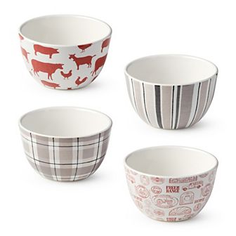 Certified International Vintage Farm 4 pc Ice Cream Bowl Set