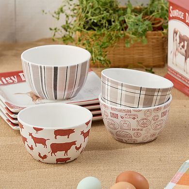 Certified International Vintage Farm 4-pc. Ice Cream Bowl Set
