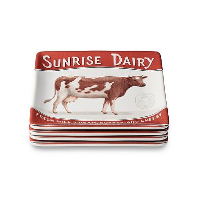 Certified International Vintage Farm 4-pc. Salad Plate Set