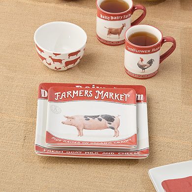 Certified International Vintage Farm 4-pc. Salad Plate Set