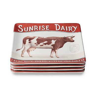 Certified International Vintage Farm Dinner Plates Set of 4