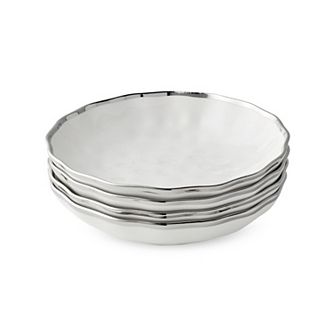 Certified International Regency Silver Soup Bowls Set of 4