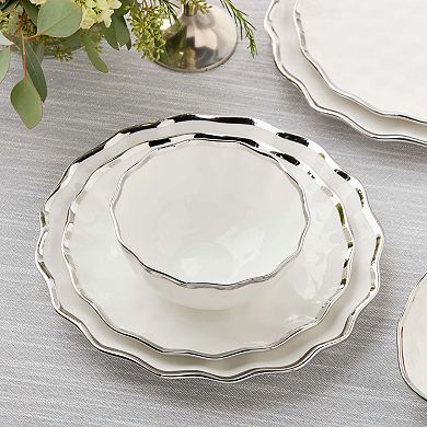 Certified International Regency Silver Ice Cream Bowls Set of 4