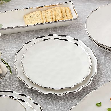 Certified International Regency Silver Salad Plates Set of 4