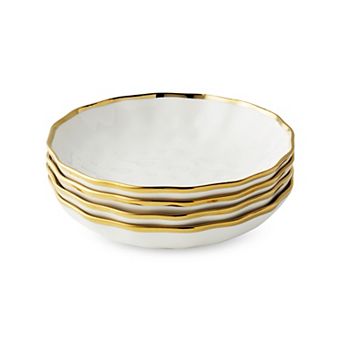 Certified International Regency Gold Soup Bowls Set of 4