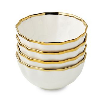 Certified International Regency Gold 4 pc Cereal Bowl Set