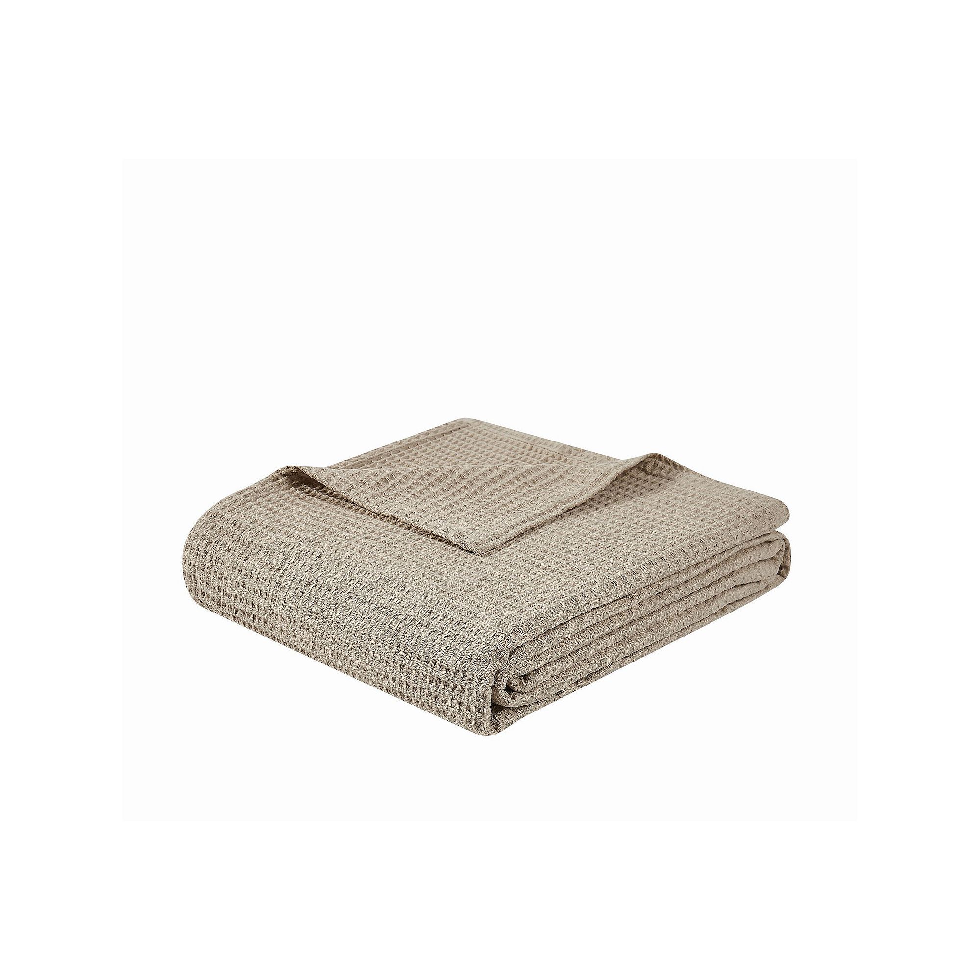 The Farmhouse by Rachel Ashwell Cotton Waffle Blanket, Beige