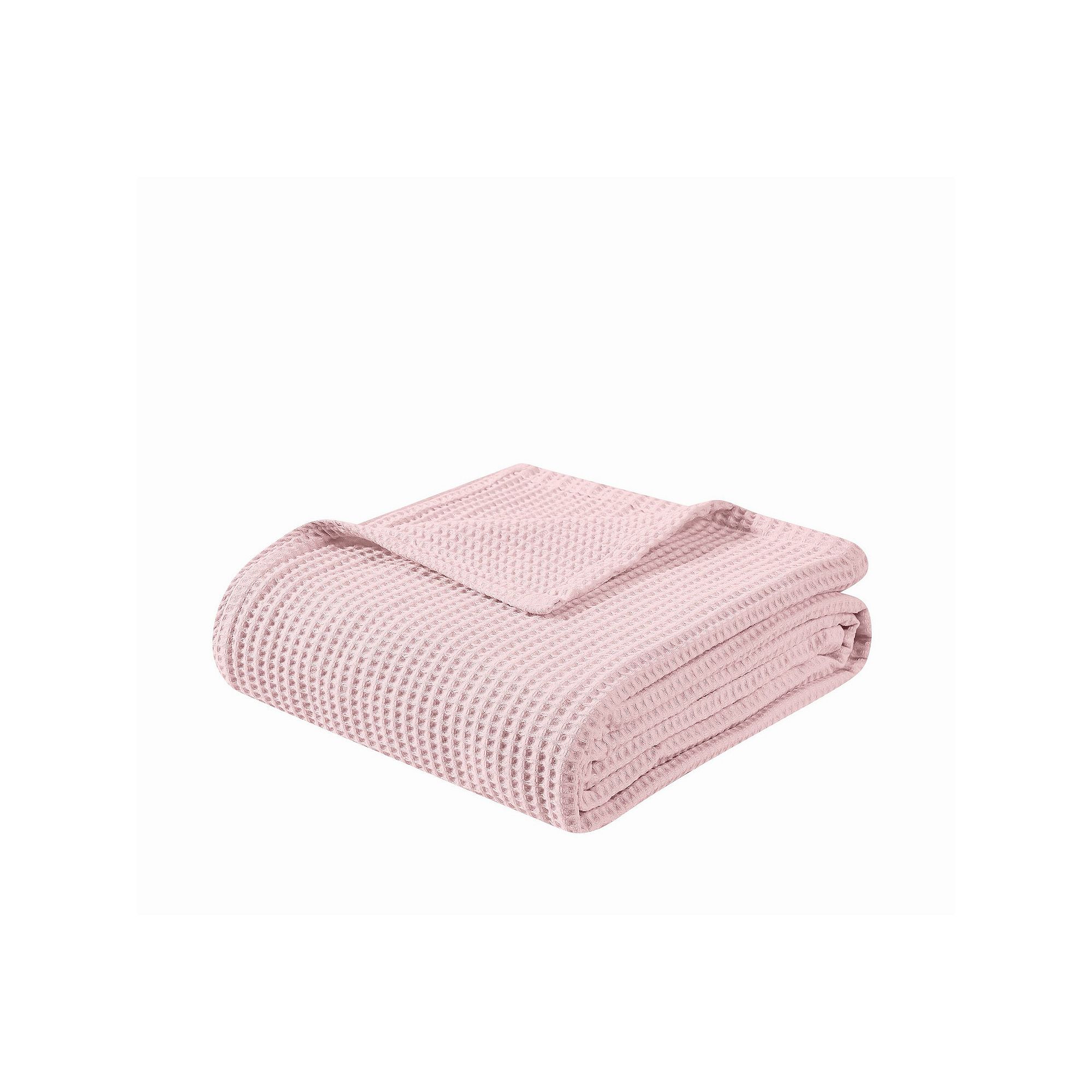 The Farmhouse by Rachel Ashwell Cotton Waffle Blanket, Pink