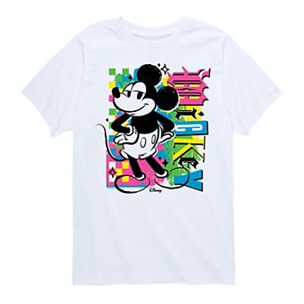 Disney's Mickey Mouse Boys 8-20 Punk Color Graphic Tee