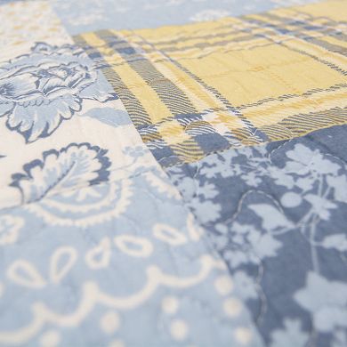 Donna Sharp Spring Flowers Pieced Cotton Quilt Set with Shams