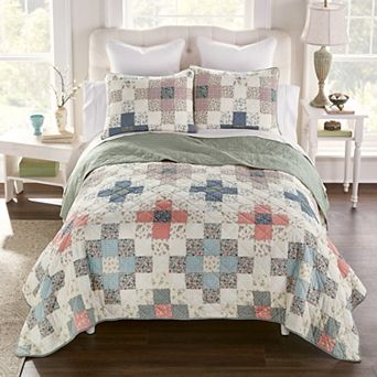 Donna Sharp April Patch Pieced Cotton Quilt Set with Shams