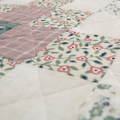Donna Sharp April Patch Pieced Cotton Quilt Set with Shams