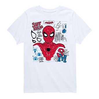 Boys 8-20 Your Friendly Neighborhood Spider-Man Scribble Graphic Tee