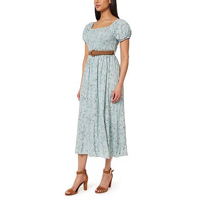 knee length dresses for ladies Donna Karan Cotton Sateen Belted Shirt Dress, Womens, 2, Kiwi main image 0