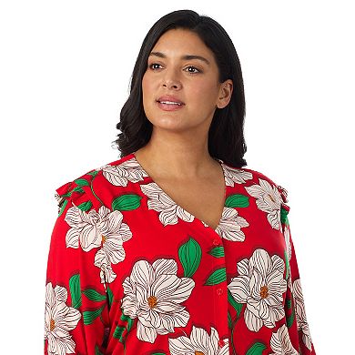 Plus Size Draper James Cozy Long Sleeve Pajama Top & Pajama Bottoms Set