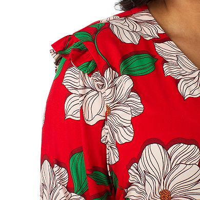 Plus Size Draper James Cozy Long Sleeve Pajama Top & Pajama Bottoms Set