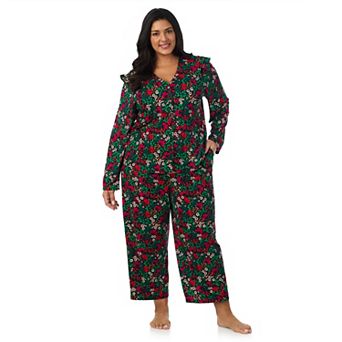 Plus Size Draper James Cozy Long Sleeve Pajama Top & Pajama Bottoms Set