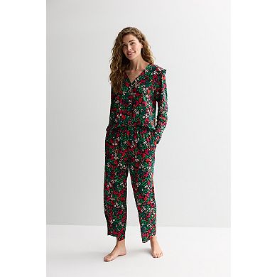 Women's Draper James Cozy Long Sleeve Pajama Top & Pajama Bottoms Set