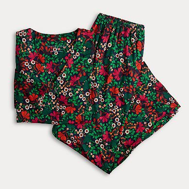 Women's Draper James Cozy Long Sleeve Pajama Top & Pajama Bottoms Set