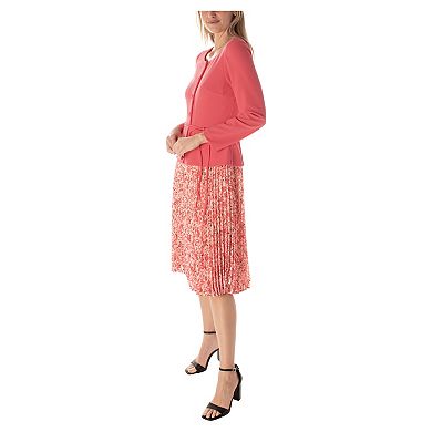 Women's Maison Tara Faux 2-Piece Jacket & Floral Skirt Set