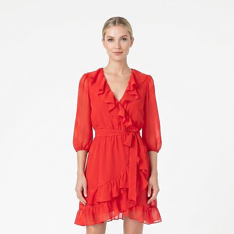Женские платья Maison Women's Maison Tara Ruffle Faux Wrap Dress