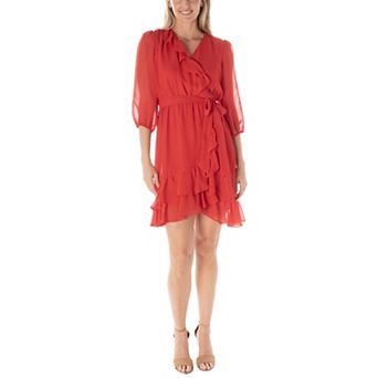Women's Maison Tara Ruffle Faux Wrap Dress