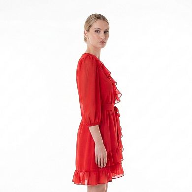 Women's Maison Tara Ruffle Faux Wrap Dress