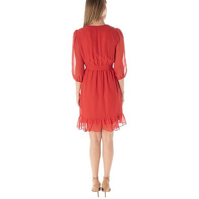 Women's Maison Tara Ruffle Faux Wrap Dress
