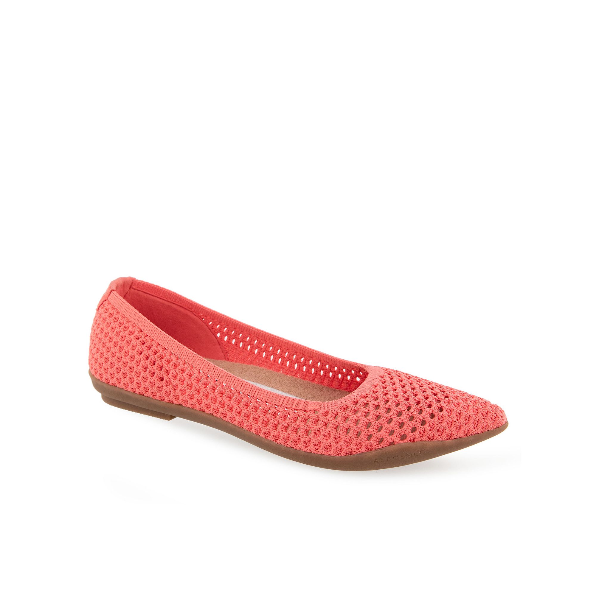 Aerosoles Danielle Womens Knit Ballet Flats, Size: 6 Wide, Pink