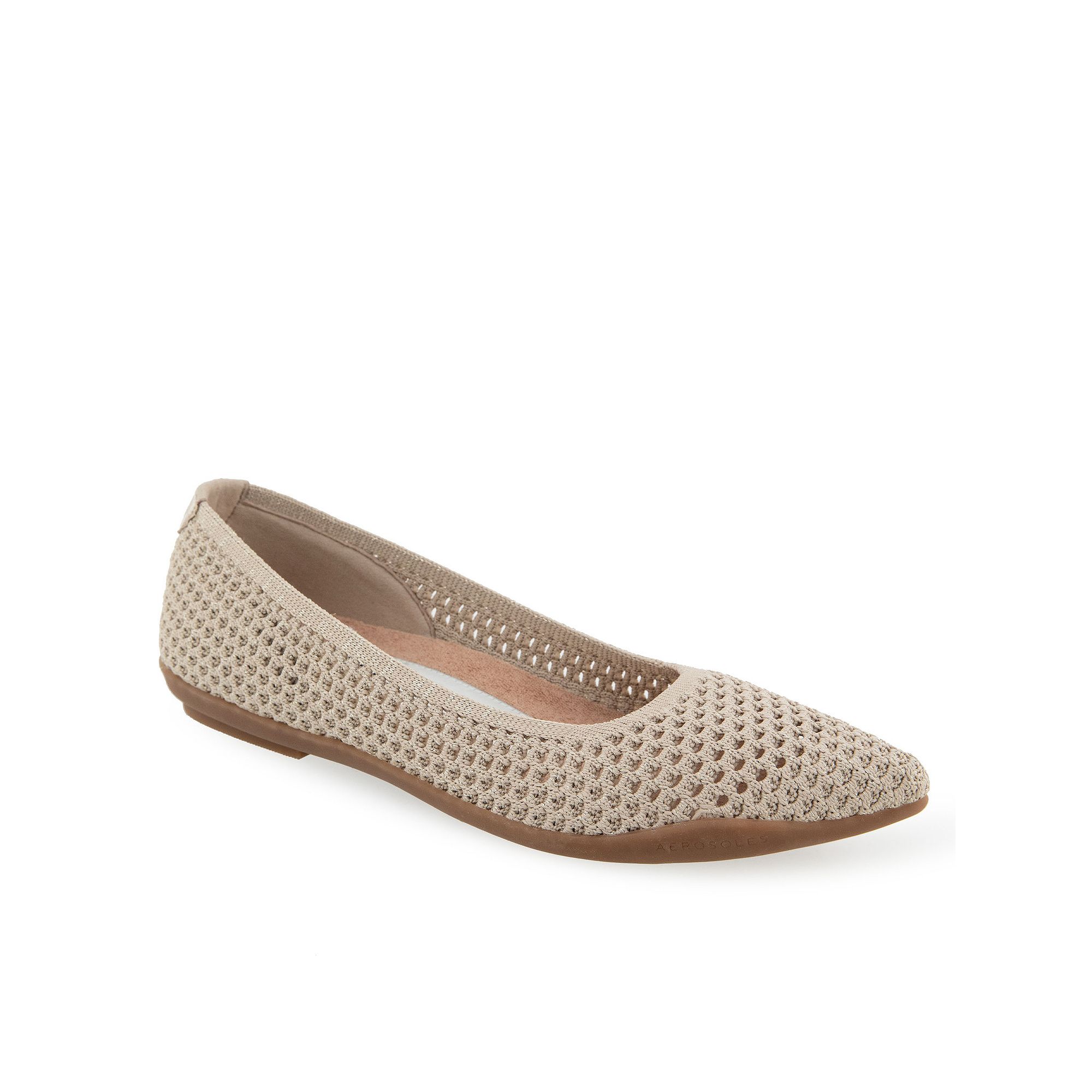 Aerosoles Danielle Womens Knit Ballet Flats, Size: 5 Medium, Gold
