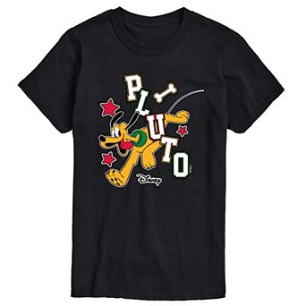 Disney's Pluto Big & Tall Varsity Patches Graphic Tee