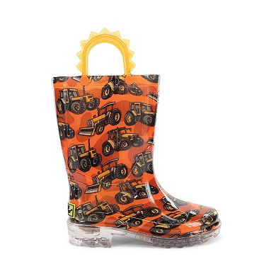 Western Chief Lighted Toddler & Little Kids Boys Knee-High Rain Boots