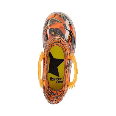 Western Chief Lighted Toddler & Little Kids Boys Knee-High Rain Boots