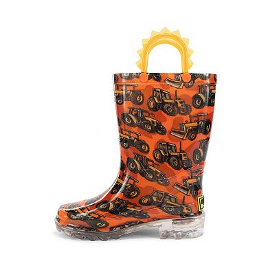 Western Chief Lighted Toddler & Little Kids Boys Knee-High Rain Boots