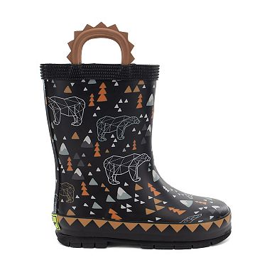 Western Chief Grizzly Toddler & Little Kids Faux Fur Pull-On Rain Boots