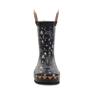 Western Chief Grizzly Toddler & Little Kids Faux Fur Pull-On Rain Boots