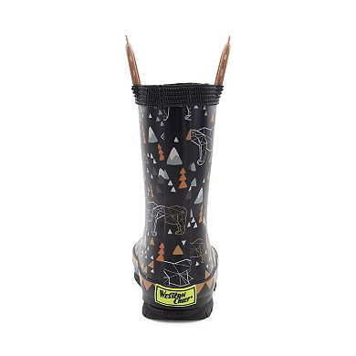 Western Chief Grizzly Toddler & Little Kids Faux Fur Pull-On Rain Boots