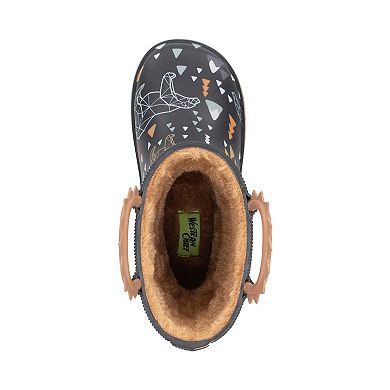 Western Chief Grizzly Toddler & Little Kids Faux Fur Pull-On Rain Boots