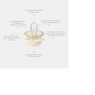 Bibs Supreme 2-pk. Pacifiers 0-6 Mo