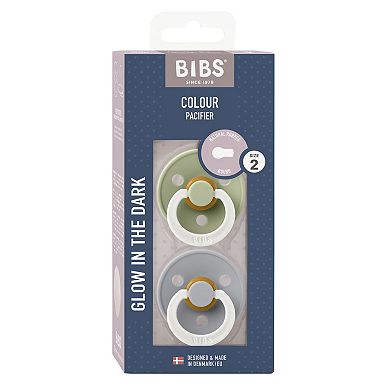 Bibs Glow in the Dark 2-Pack Pacifiers 6-18 mos